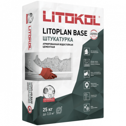 Базовый штукатурный состав LITOKOL LITOTHERM BASE ЛИТОКОЛ ЛИТОТЕРМ БЭЙС, 25 кг