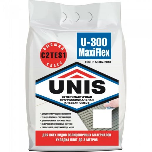Юнис U-300 MAXIFLEX 5 кг клей для деформирующихся оснований