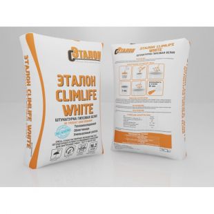 Эталон ClimLife White для машинного нанесения Штукатурка гипсовая Белая 30 кг