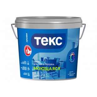 КРАСКА ТЕКС ПРОФИ МОЮЩАЯСЯ глубокоматовая, база A, белая, 4.5 л