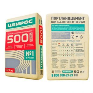 Цемент М-500 Евроцемент ЦемРос Экстра 50 кг