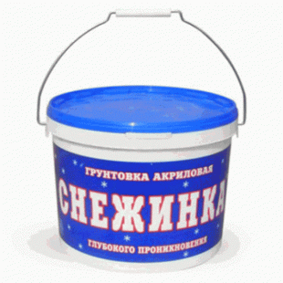 Грунтовка Снежинка акриловая глубокого проникновения 10 кг