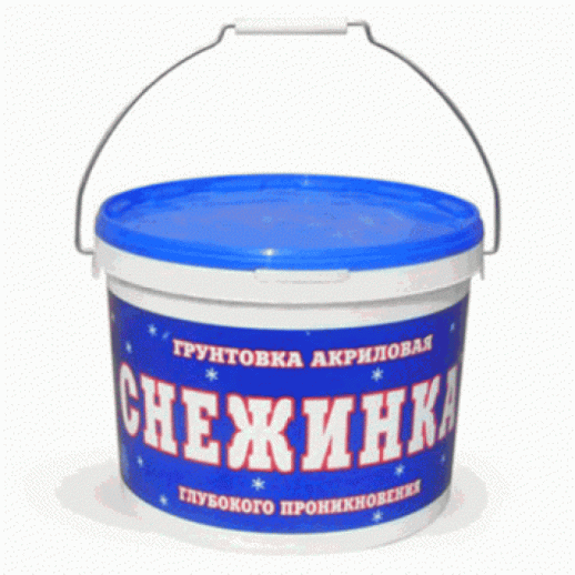 Грунтовка Снежинка акриловая глубокого проникновения 10 кг