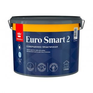 Интерьерная краска Tikkurila EURO SMART 2 база A глубоко матовая 9 л