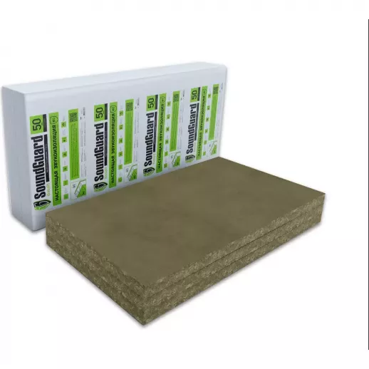 Плита звукопоглощающая SoundGuard Basalt плотность 50 кг/м3 1200 х 600 х 50 мм. (2,88м2 / 0,144м3)